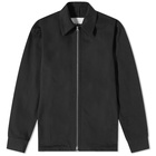 Jil Sander Men's Zip Wool Overshirt in Black