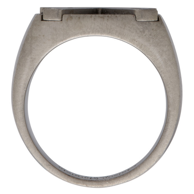 Maison Margiela Silver M Signet Ring Maison Margiela