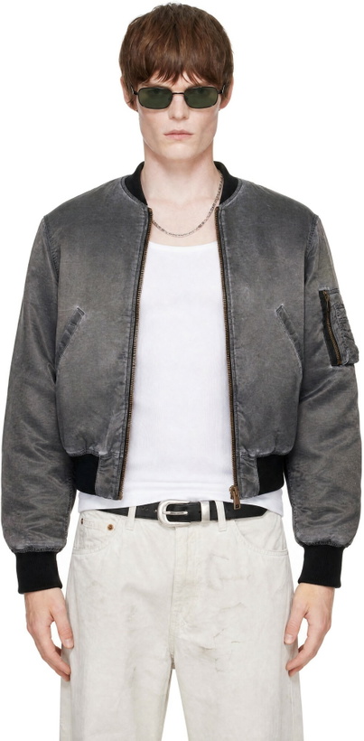Photo: Stockholm (Surfboard) Club Gray Nylon Bomber Jacket