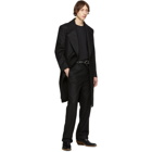 Lemaire Black Wool Felt Trousers