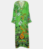 Camilla Printed silk kaftan