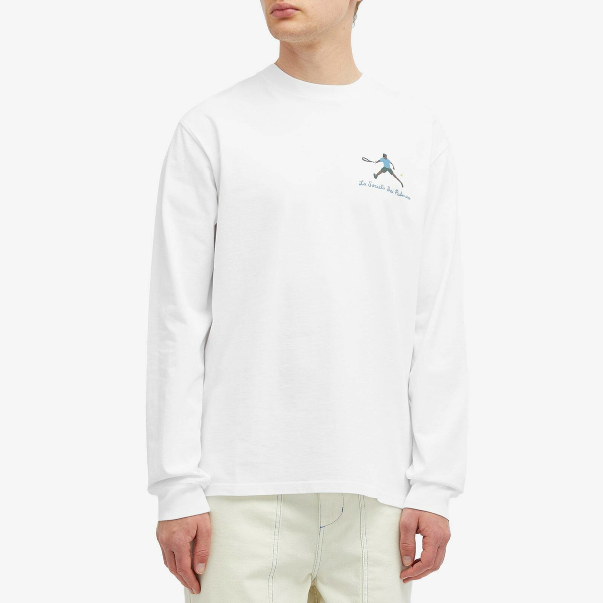 Palmes Men's Societá Long-Sleeved T-Shirt in White