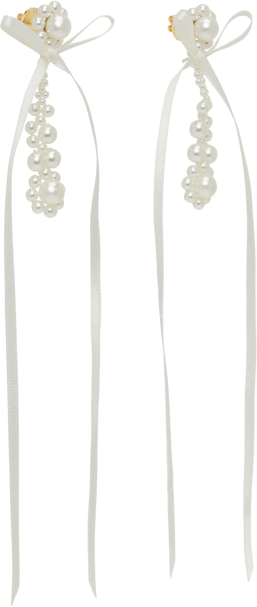 Simone Rocha Victorian Drip Bow Earrings