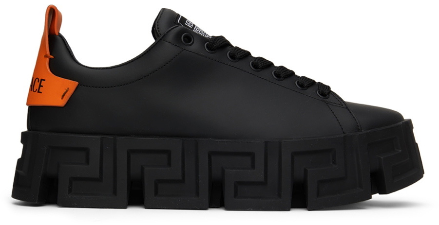 Versace Black Greca Labyrinth Sneakers Versace