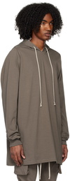 Rick Owens Gray Drawstring Hoodie