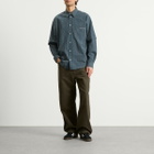 Le Père Men's Detached Sleeve Fun Shirt in Blue Check
