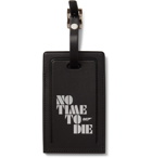 Globe-Trotter - No Time to Die Printed Leather Luggage Tag - Black