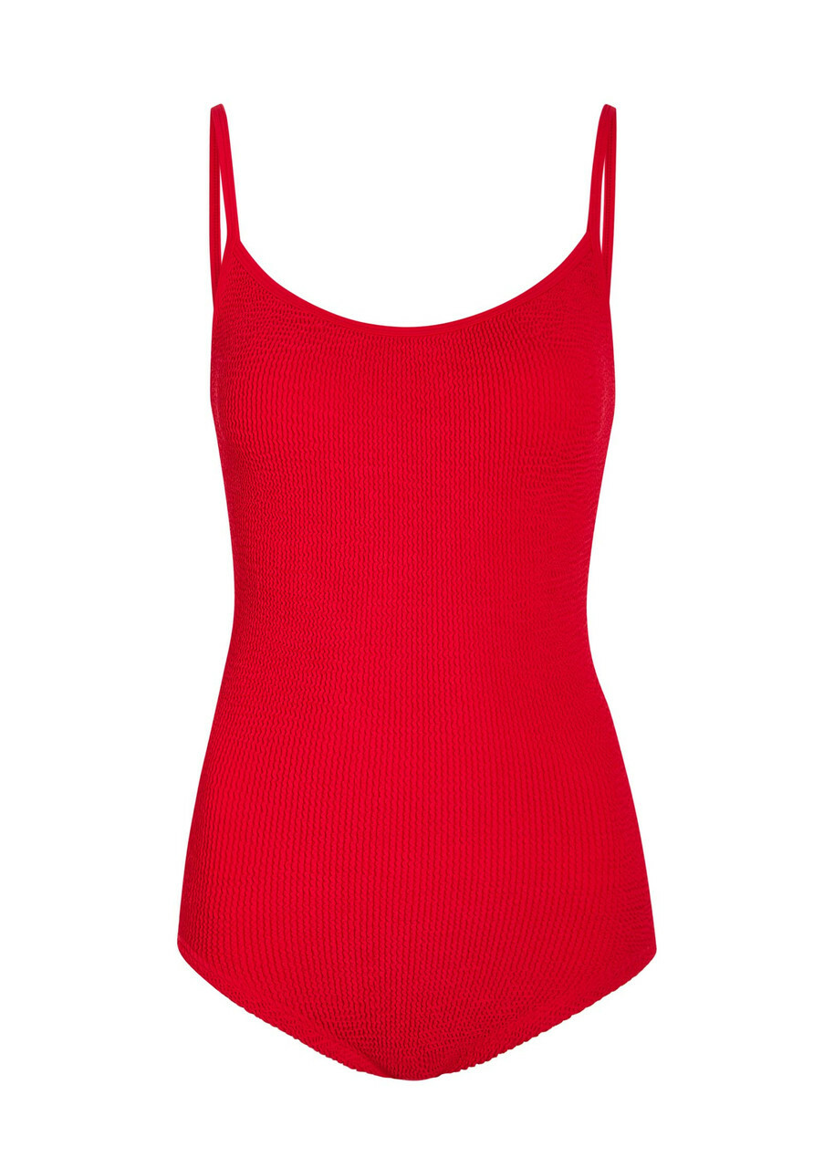 Hunza G Coverage Pamela Crinkle Swimsuit - Red - One Size