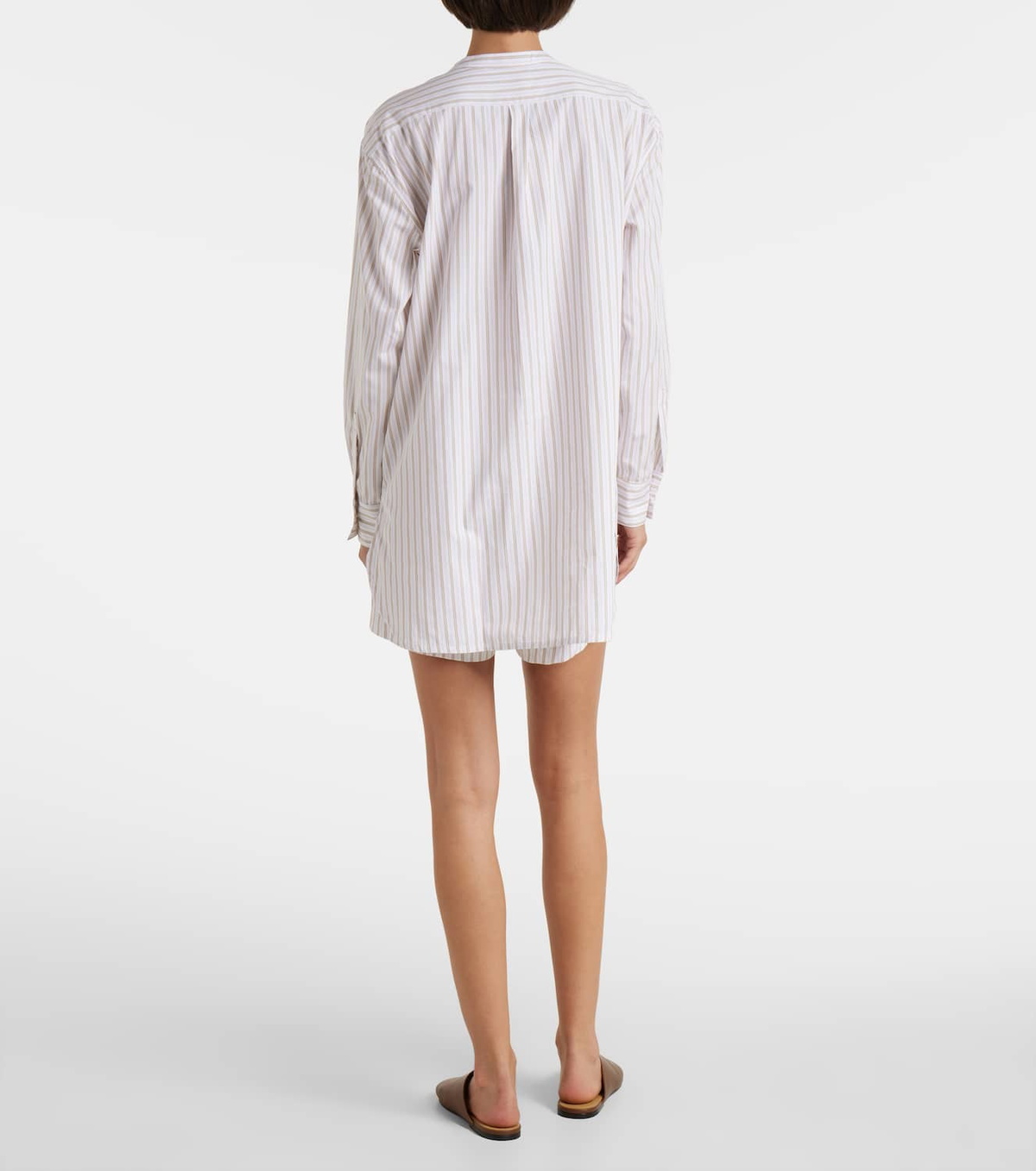 Leset Yoshi striped cotton-blend shirt