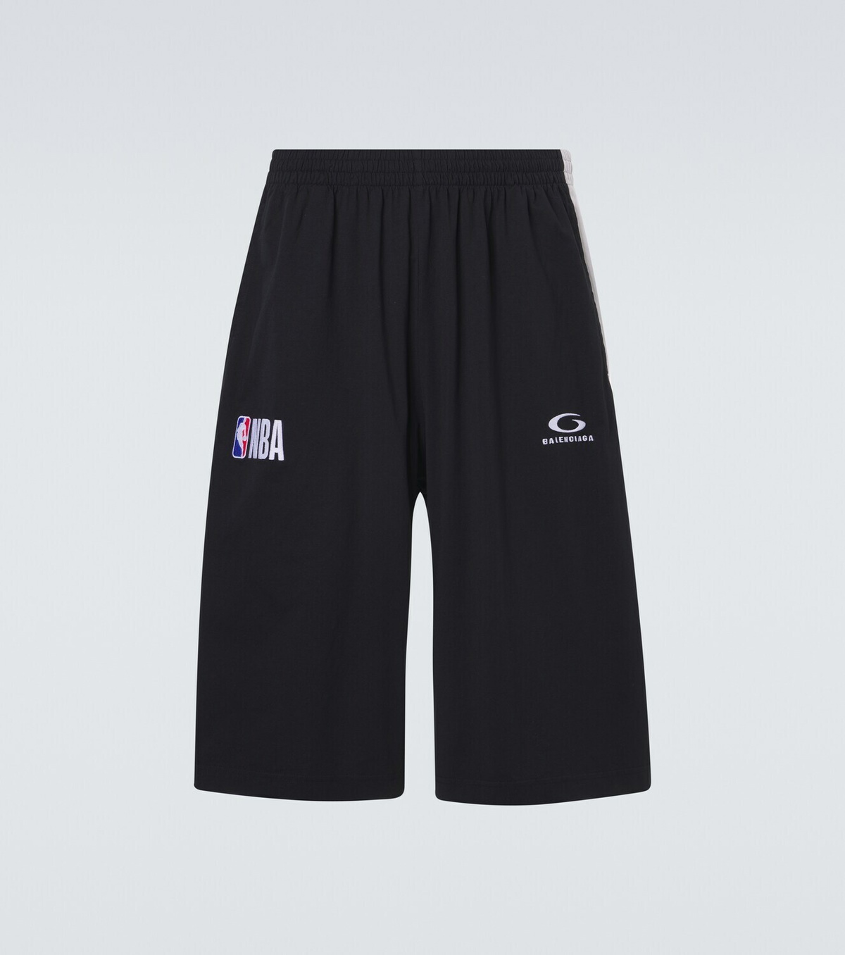 Balenciaga x NBA logo cotton fleece shorts