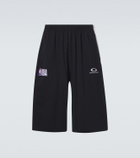 Balenciaga x NBA logo cotton fleece shorts