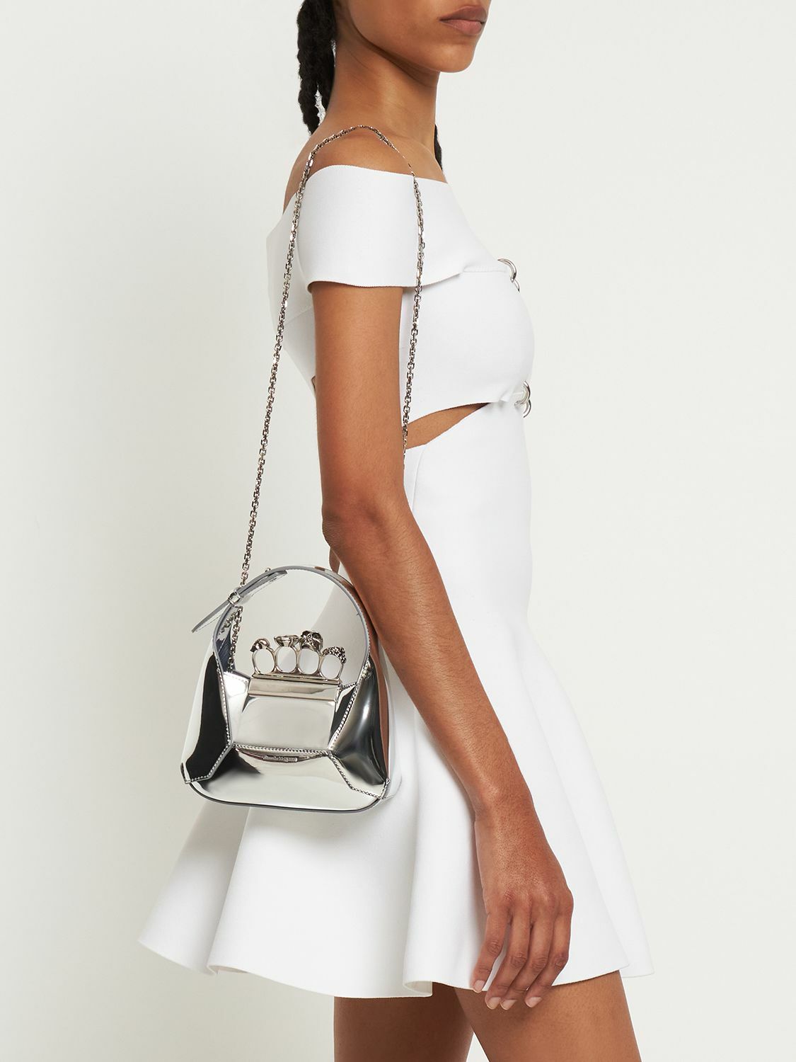 ALEXANDER MCQUEEN - Mini Jewelled Leather Top Handle Bag Alexander