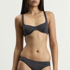 Fruity Booty Women's Celine Polka Bikini Bottoms in Black/Tan