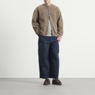 FrizmWORKS Men's Tweed Wool Deck Zip Cardigan in Brown