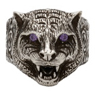 Gucci Silver Feline Garden Ring