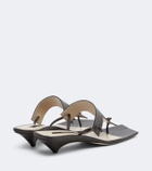 Christen Edge snake-effect leather mules