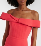 Rachel Gilbert Rydell off-shoulder gown