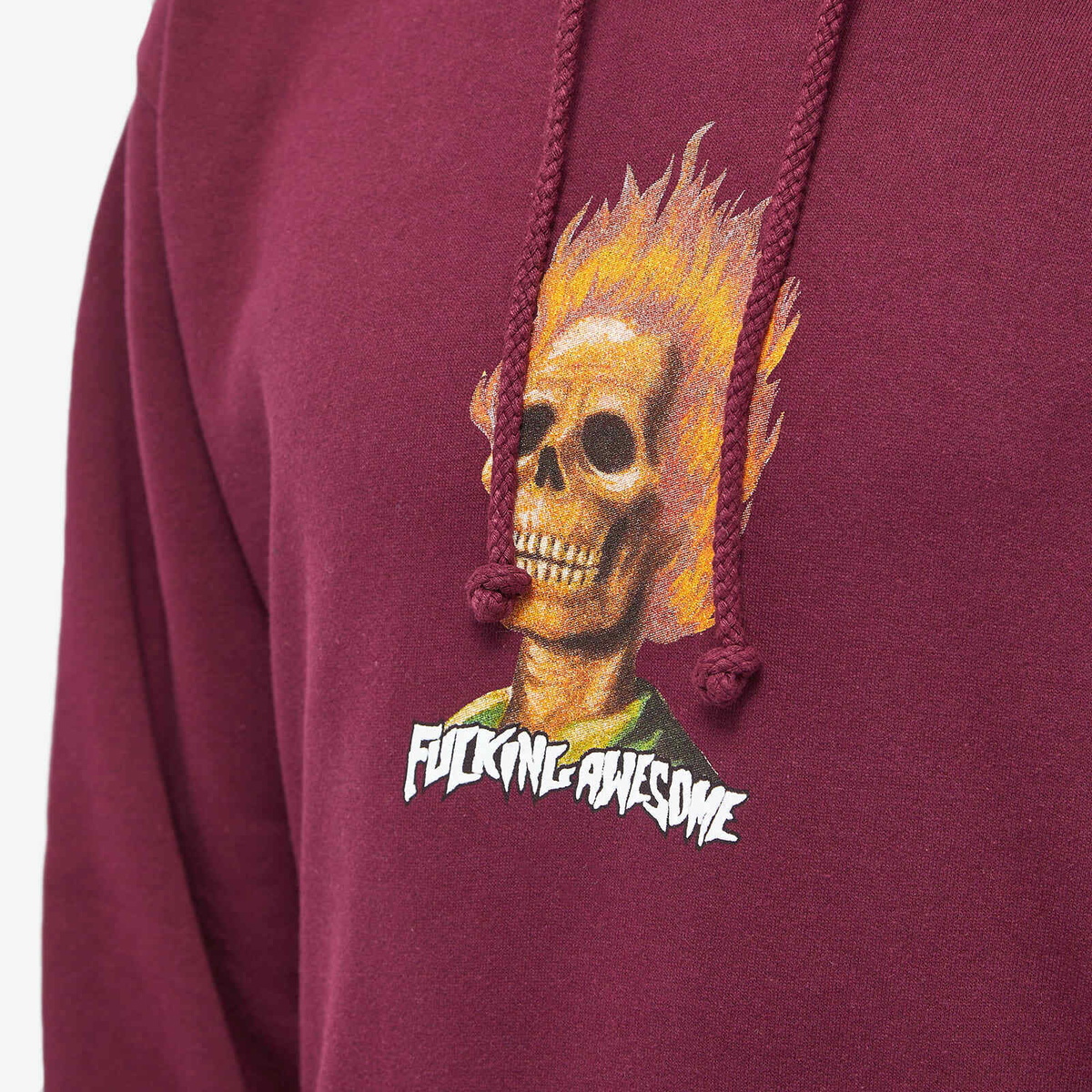 Fucking Awesome Flame Skullフーディ Fucking Awesome Men's Flame Skull Hoody in Navy Fucking Awesome