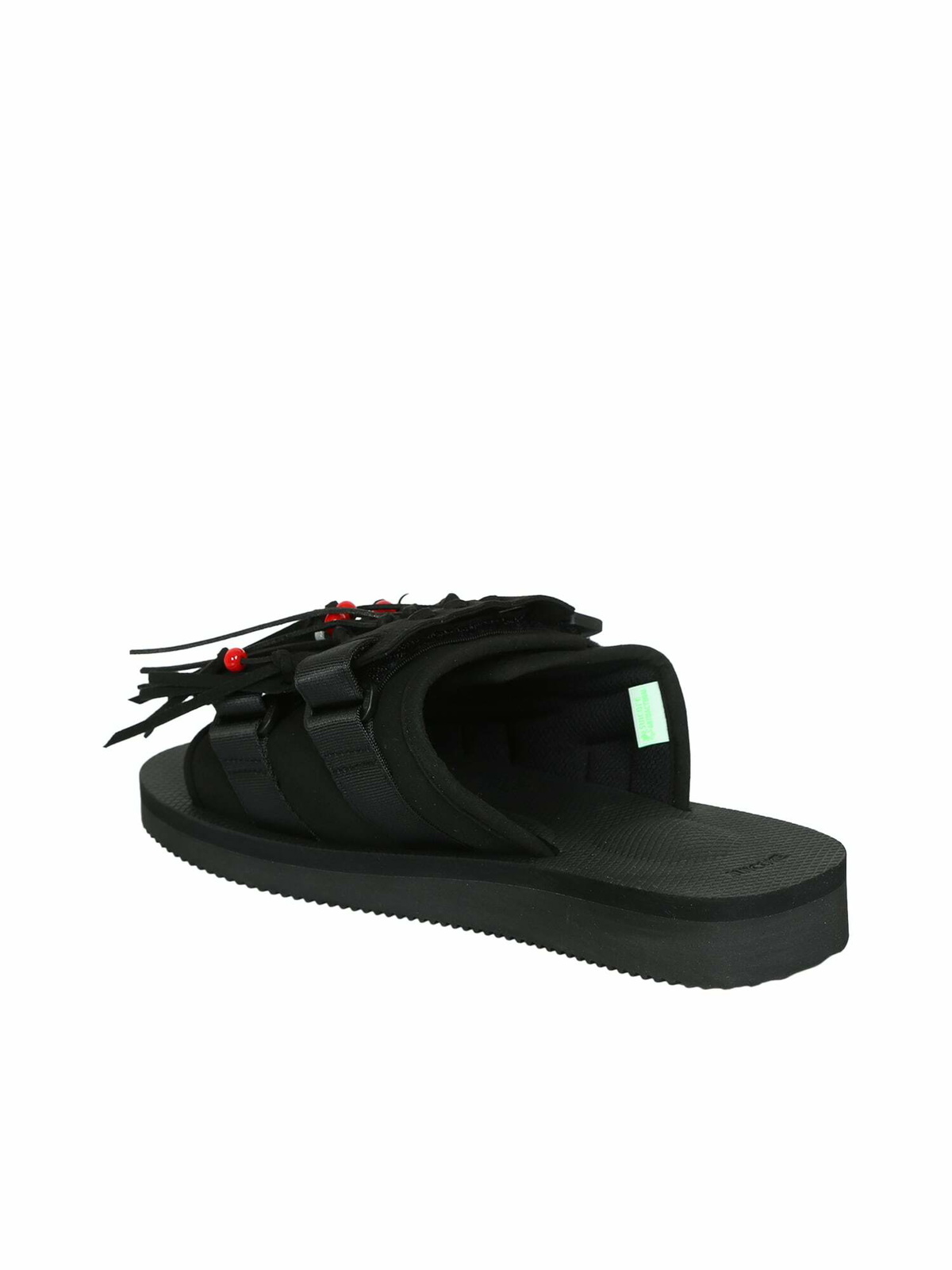 SUICOKE Hoto-cab Fringed Black Sandals