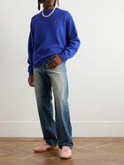 KENZO - Logo-Embroidered Cotton-Jersey Sweatshirt - Blue