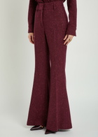 Gabriela Hearst Rhein Speckled Wool-blend Trousers Bordeaux