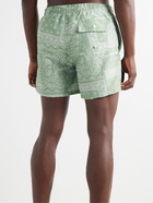 Bather - Straight-Leg Mid-Length Bandana-Print Recycled Swim Shorts - Green