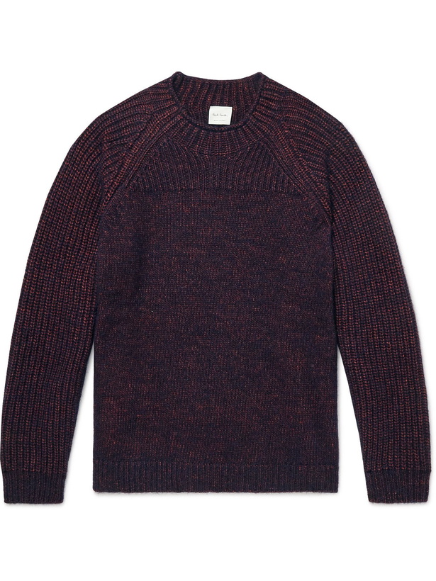 Photo: Paul Smith - Gents Ribbed Cotton-Blend Sweater - Blue