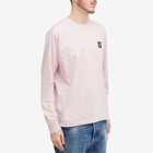 Stone Island Men's Long Sleeve Patch T-Shirt in Pink