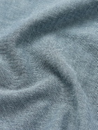 Monitaly - 50s Milano Camp-Collar Cotton Oxford Shirt - Blue