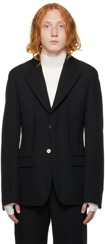 Photo: Dion Lee Black Single-Breasted Blazer