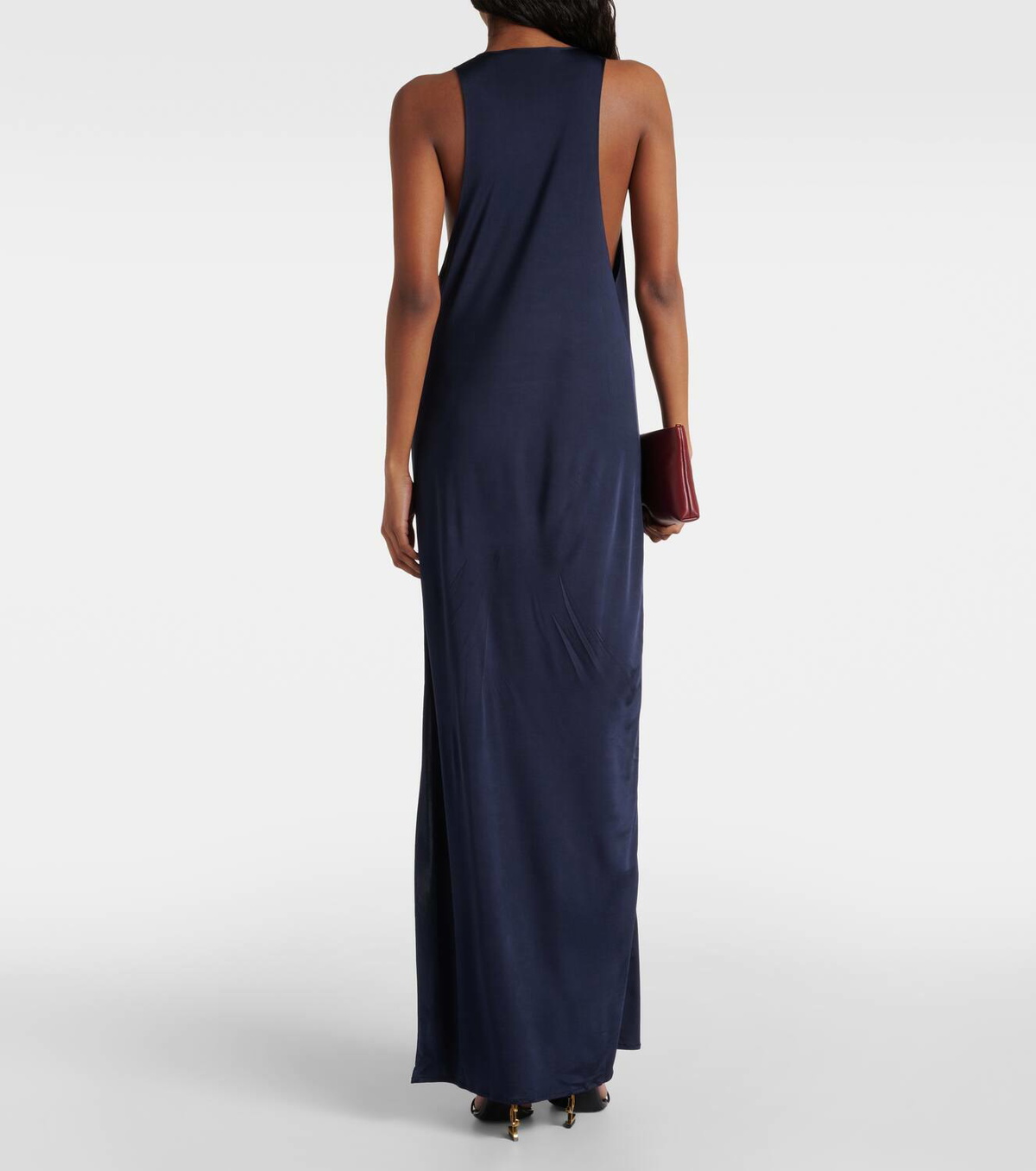 Saint Laurent Racerback jersey maxi dress Saint Laurent
