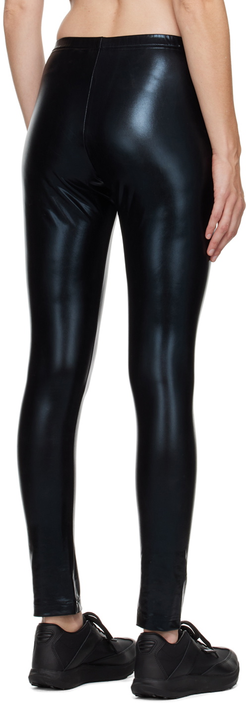 Junya Watanabe Black Coated Leggings