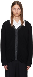 Y's For Men Black Color Blocking Cardigan