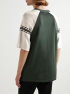 SAINT LAURENT - Printed Colour-Block Jersey T-Shirt - Green