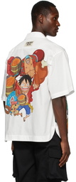 GCDS White One Piece Edition Straw Hat Crew Shirt