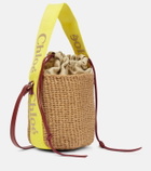 Chloe - Woody Small leather-trimmed bucket bag