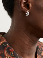 Yvonne Léon - Set of Three Black, White and Yellow Gold Diamond and Tsavorites Hoop Earrings