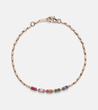 Suzanne Kalan Block-Chain Mini 18kt rose gold bangle with sapphires