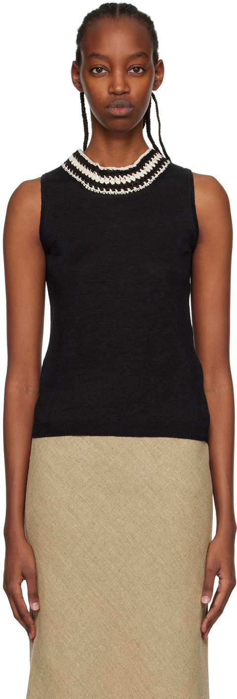 S Max Mara Black Brandy Tank Top