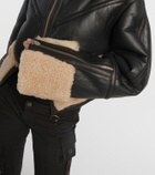 Dion Lee Reversible leather and shearling cropped jacket