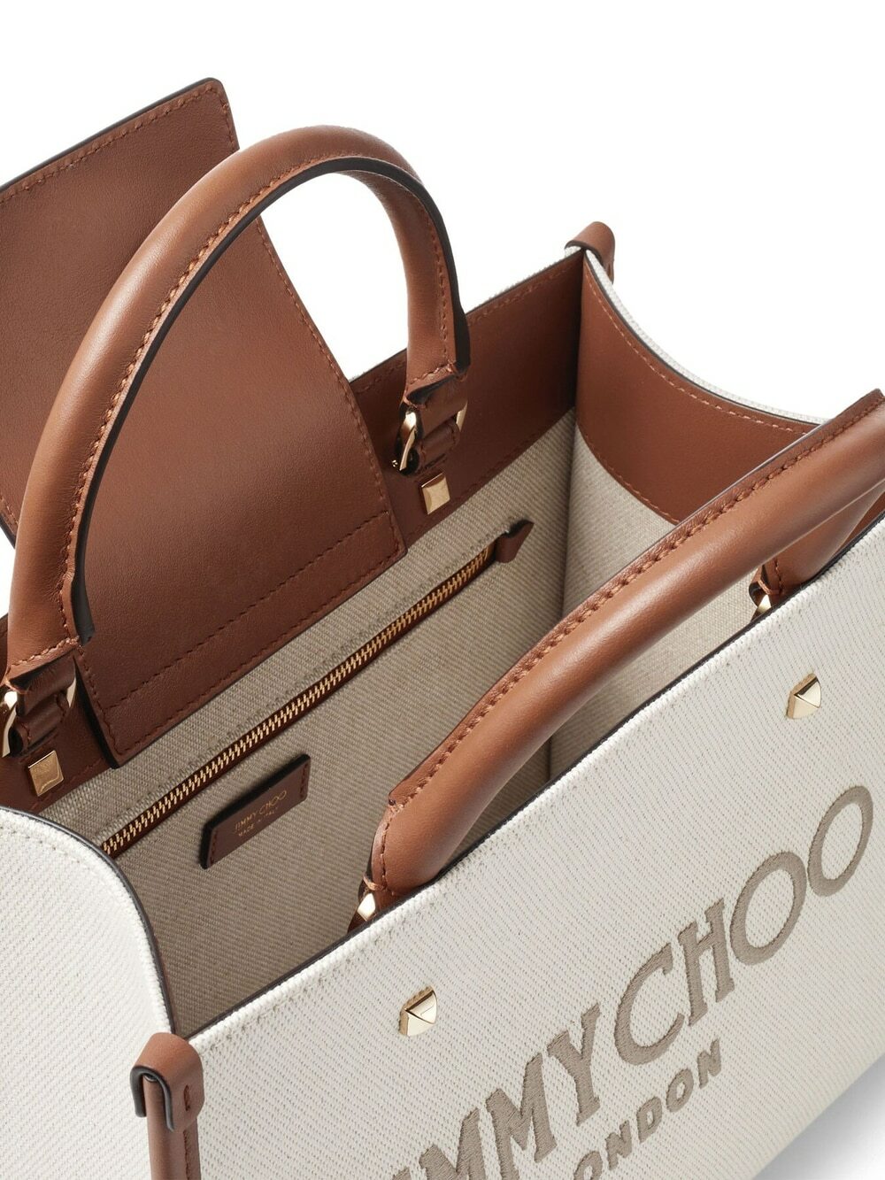 Recycled Canvas ☆JIMMY CHOO☆ Avenue S 2wayトート NATURAL♪ ジミーチュウ JIMMY CHOO バッグ トートバッグ キャンバス