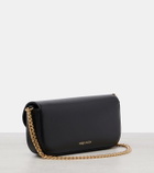 McQueen Skull Flower leather shoulder bag