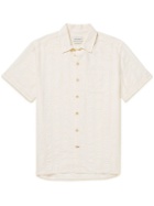Oliver Spencer - Striped Cotton-Seersucker Shirt - Neutrals
