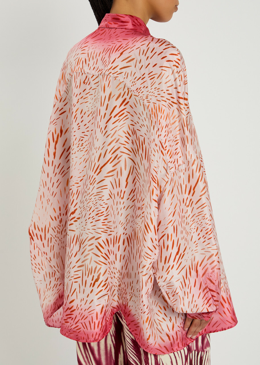 Dries Van Noten Casia Printed Silk Shirt Multicoloured 1
