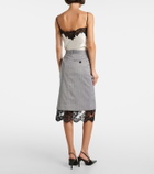 Stella McCartney Pinestripe wool midi skirt