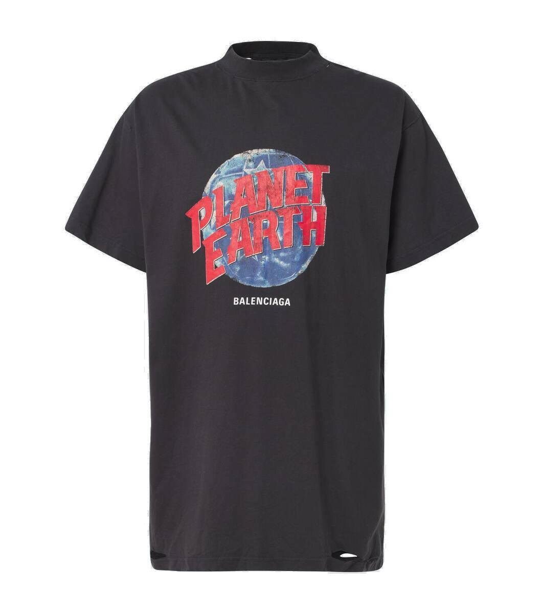 関税込【BALENCIAGA】Planet EarthオーバーサイズTシャツ Black Balenciaga Planet Earth T-Shirt Oversized | Saks Fifth Avenue