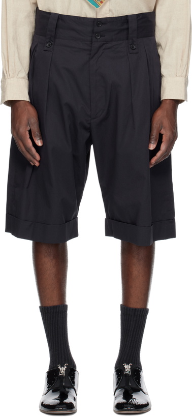 Photo: Engineered Garments Navy Gurkha Shorts