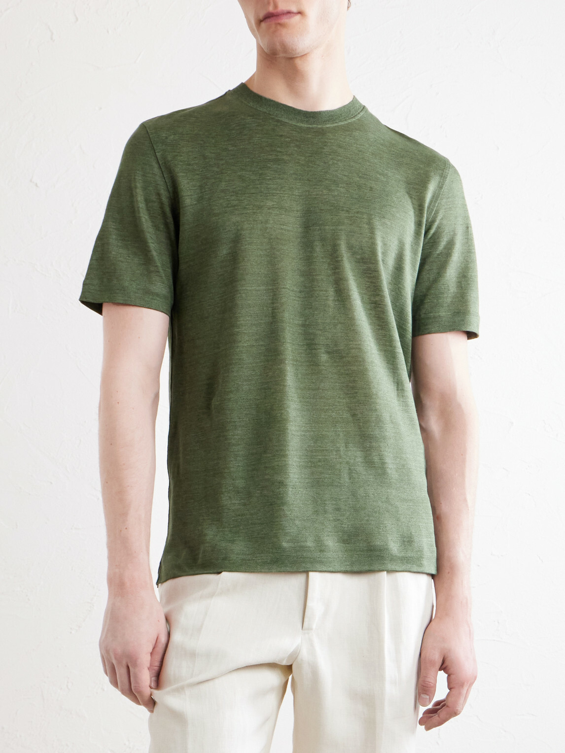 Zegna - Oasi Knitted Linen T-Shirt - Green