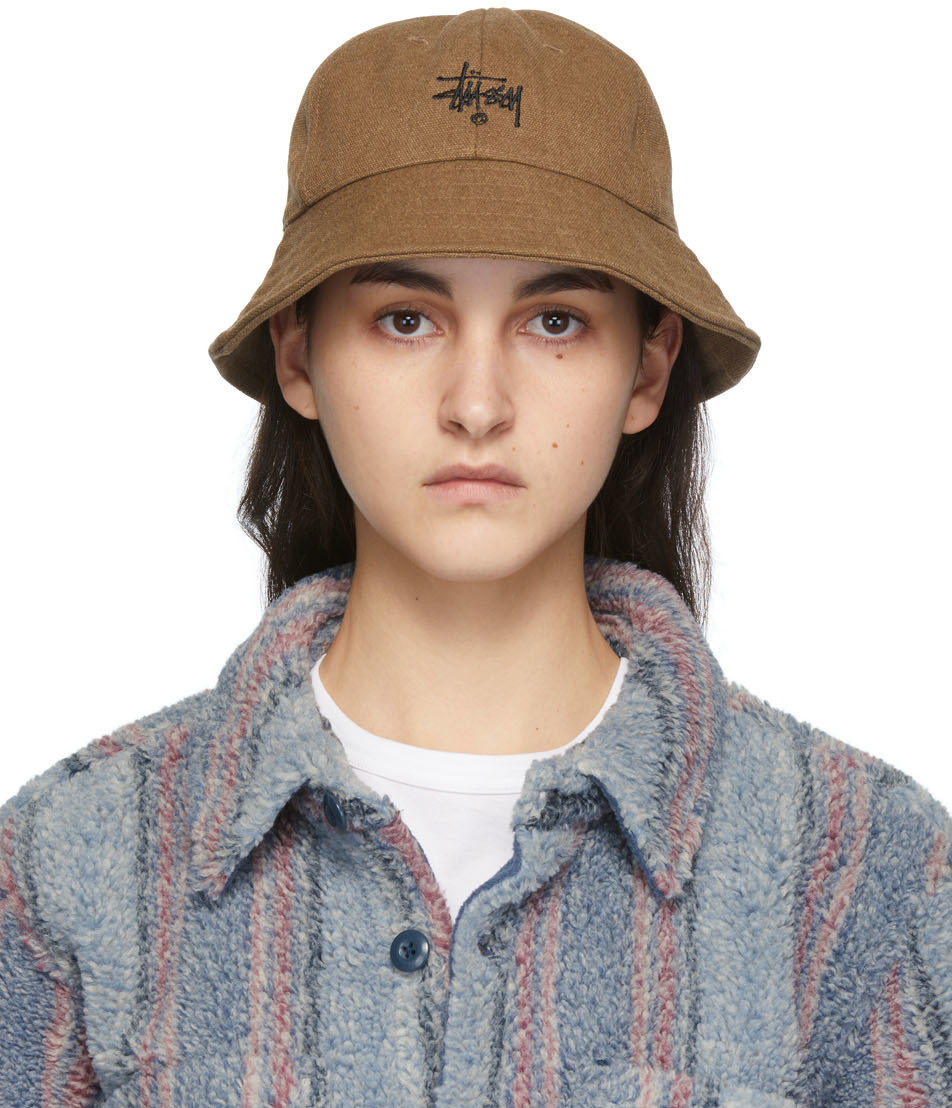 Stüssy Brown Bell Bucket Hat Stussy