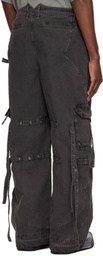 Professor.E Black Oteroi Bondage Cargo Pants